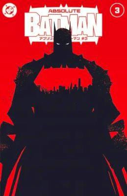 Comic cover showing a silhouetted Batman figure against a red background with the "Absolute Batman" title.