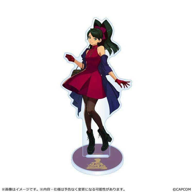 Die-cut acrylic stand of Ichijo Mikumo from the 25th anniversary main visual, shown standing on a round base with the 25th anniversary logo.