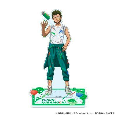 Acrylic stand of Yoichi Kuramochi (倉持洋一) from Diamond no Ace act II — Graffiti Mode — shown standing on its decorative base.