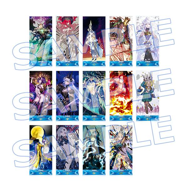 Grid of fourteen acrylic stand designs shown as sample images with a visible SAMPLE watermark.