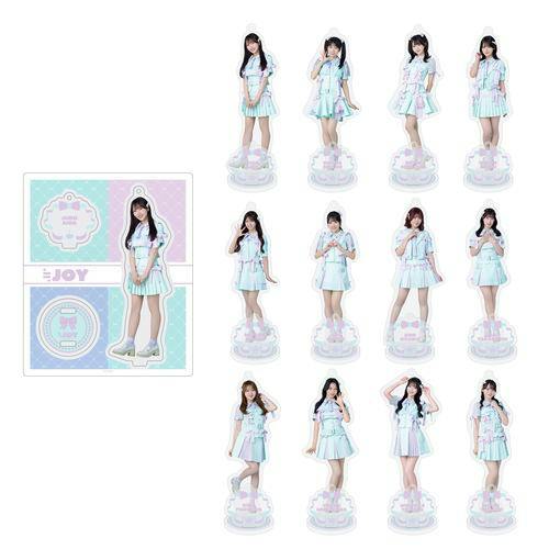 A mockup image showing multiple acrylic stand keychains of figures wearing the “Summer Twintail” outfit with separate bases and a backing sheet.