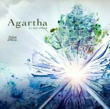 CD cover art for Agartha showing an abstract blue-green burst of light with the title and 100sec Records logo.