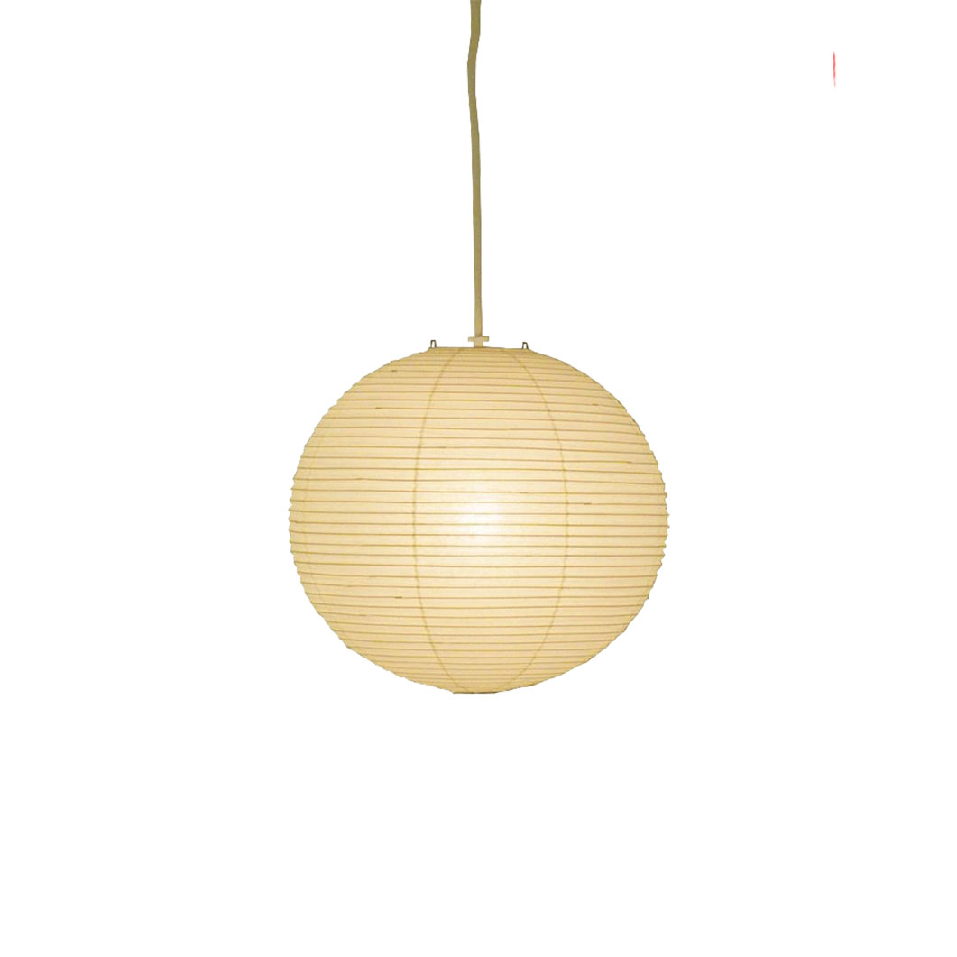 AKARI 45A pendant lampshade shown hanging by its cord against a white background.
