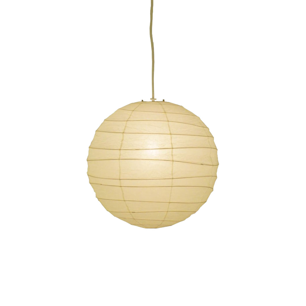 AKARI 55D pendant shade hanging from a cord photographed against a white background.