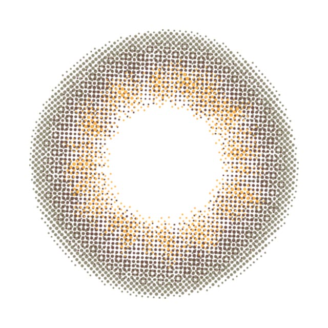 Flat image of a colored contact lens pattern (Grege) on a white background.