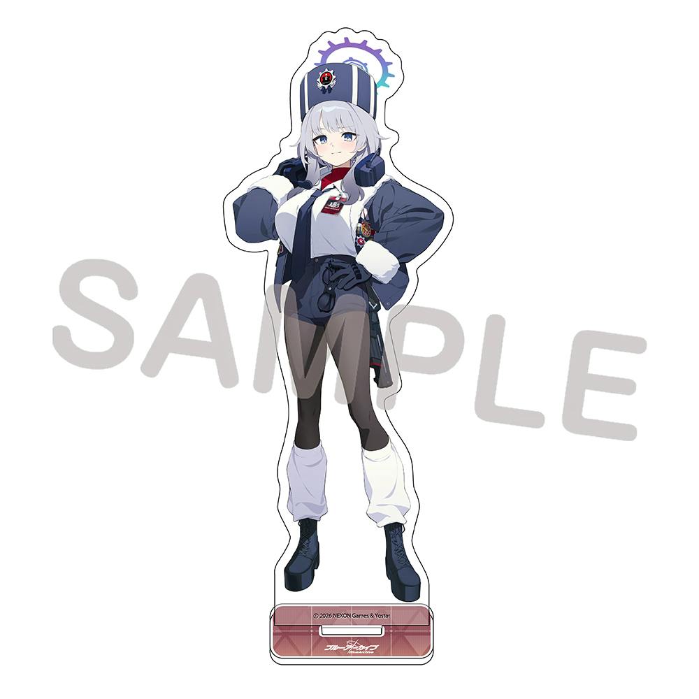 Front-facing acrylic stand of the character Anna showing the printed die-cut figure and its rectangular base.