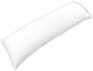White body pillow insert shown full-length on a plain background.