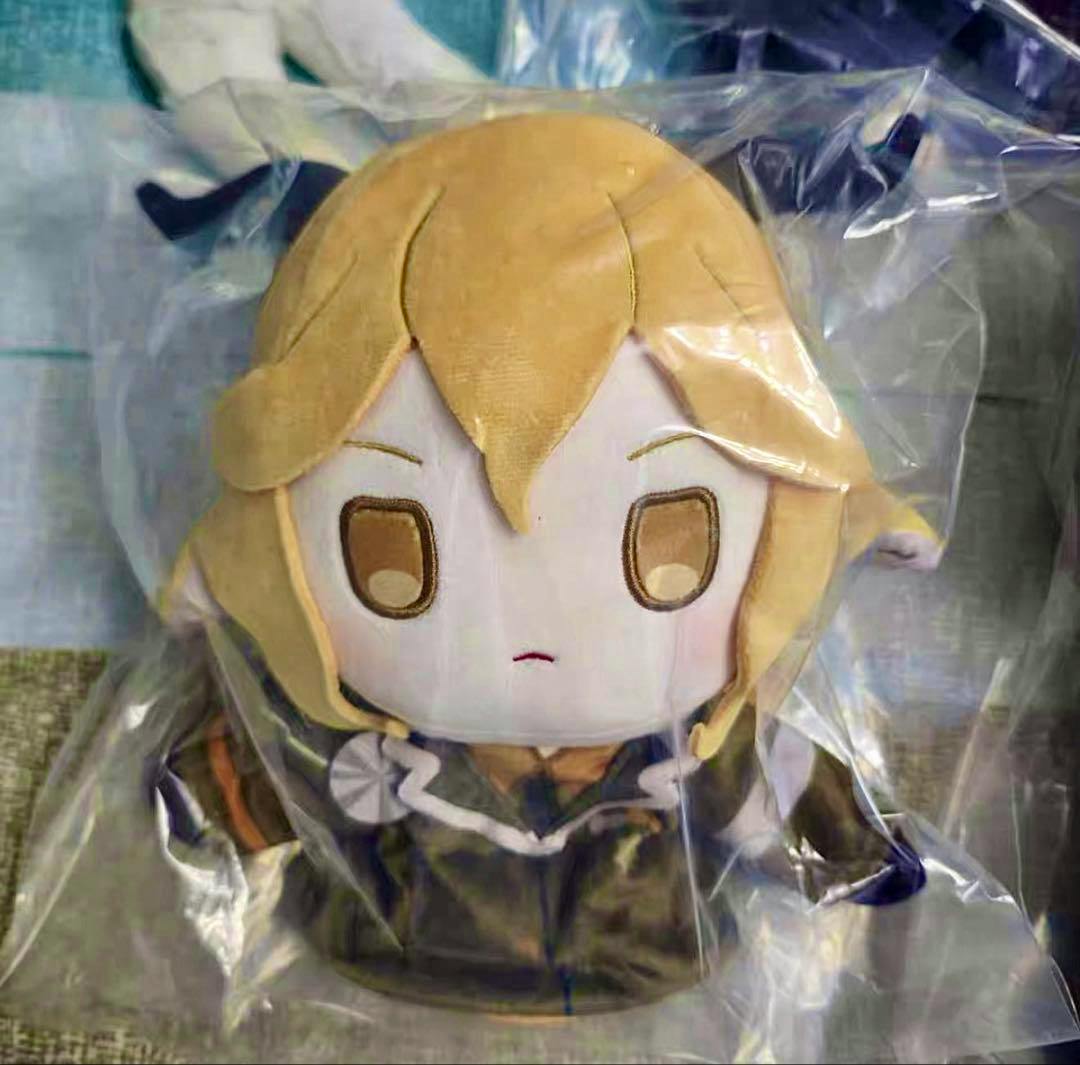 Front view of the Arknights Degenbrecher hand-puppet plush inside a clear plastic bag.
