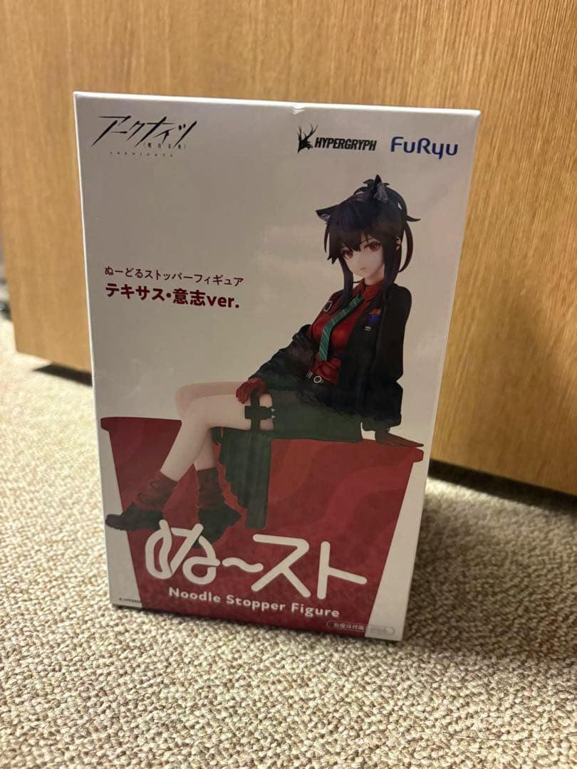 Front view of the boxed Noodle Stopper Figure for Texas (意志ver.) showing the character artwork on the packaging.