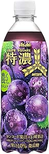 Front view of a Mitsuya Cider 500 ml bottle with a purple grape squash label and Asahi branding.