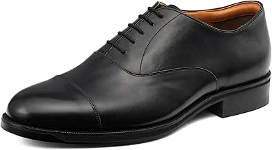 Black leather ASICS walking luxury dress shoe shown at a three-quarter angle on a white background.