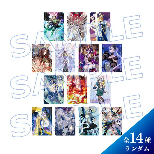 Collage of the 14 illustration cards from the Aurora Card Collection arranged in rows with a SAMPLE watermark and a blue corner banner stating there are 14 types.