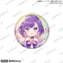 Holographic round can badge for BanG Dream! 藤都子 バースデーグッズ2026 showing an illustrated portrait of the character.