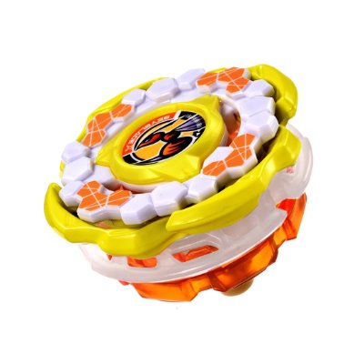 Yellow Hornet Fort R7-60T Beyblade booster top shown against a white background.