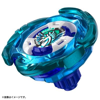 Blue-green BEYBLADE X UX-00 エアロペガサス3-70A spinning top toy shown on a white background.