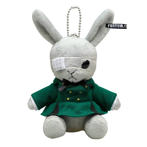 Plush keychain of "Bitter Rabbit Mini First Ciel" from "黒執事 Black Label" wearing a green coat.