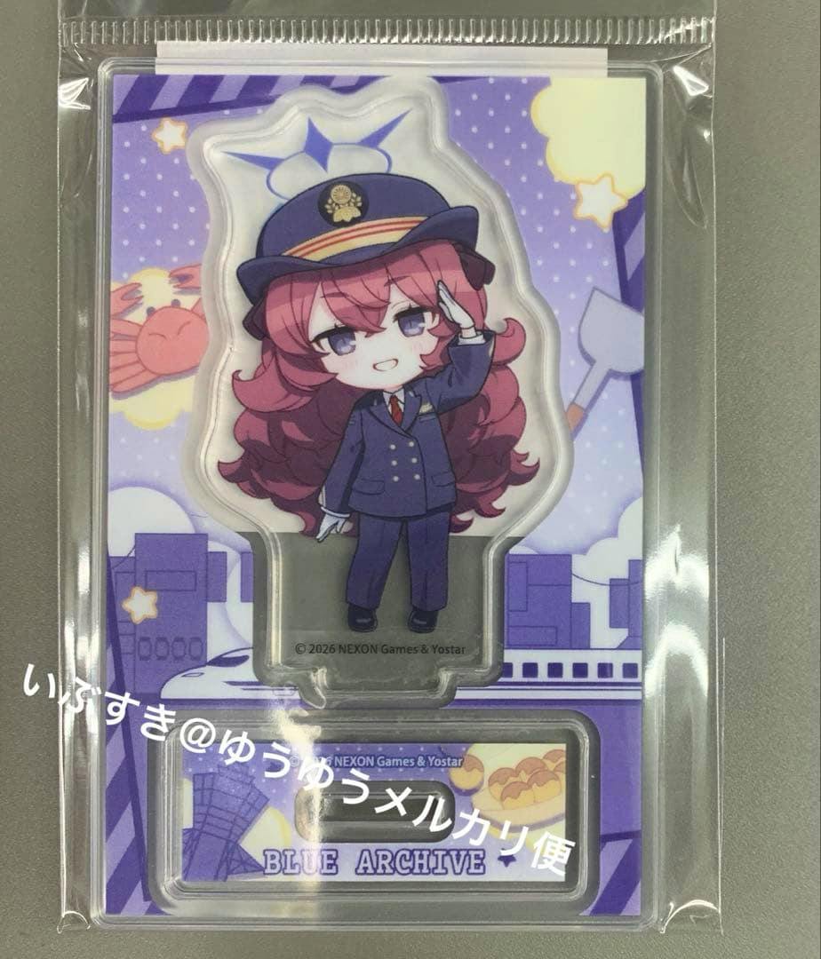 Packaged Iroha mini acrylic stand from Blue Archive showing the character acrylic figure and its rectangular base inside clear plastic packaging.