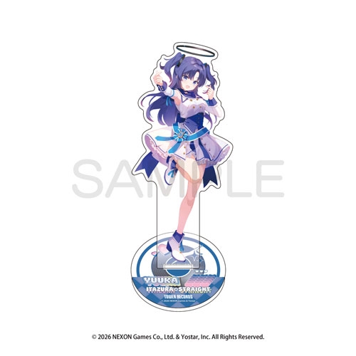 Acrylic stand of Yuuka (Itazura☆Straight ver.) on a round base, with a SAMPLE watermark on a white background.
