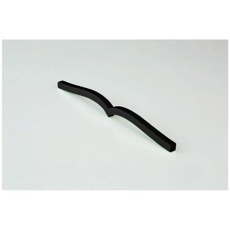 Black metal bookmark/book weight shaped like an open book, photographed on a white background.