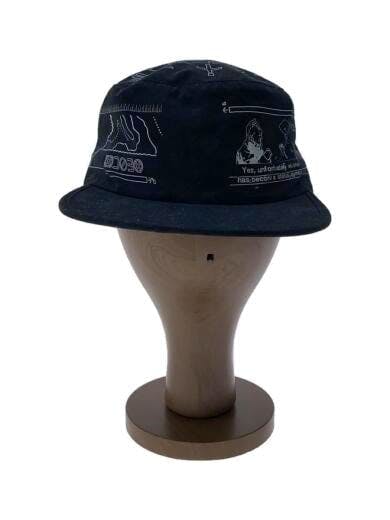 Black C.E (CAV EMPT) cap with white printed line-graphics displayed on a wooden hat stand.