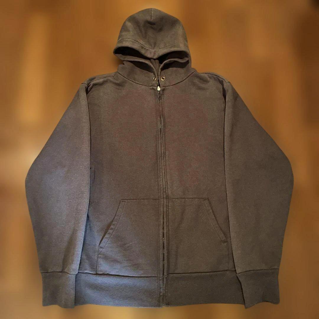 Brown CAMBER zip-up cotton hoodie laid flat showing the front, hood, zipper, and kangaroo pockets.