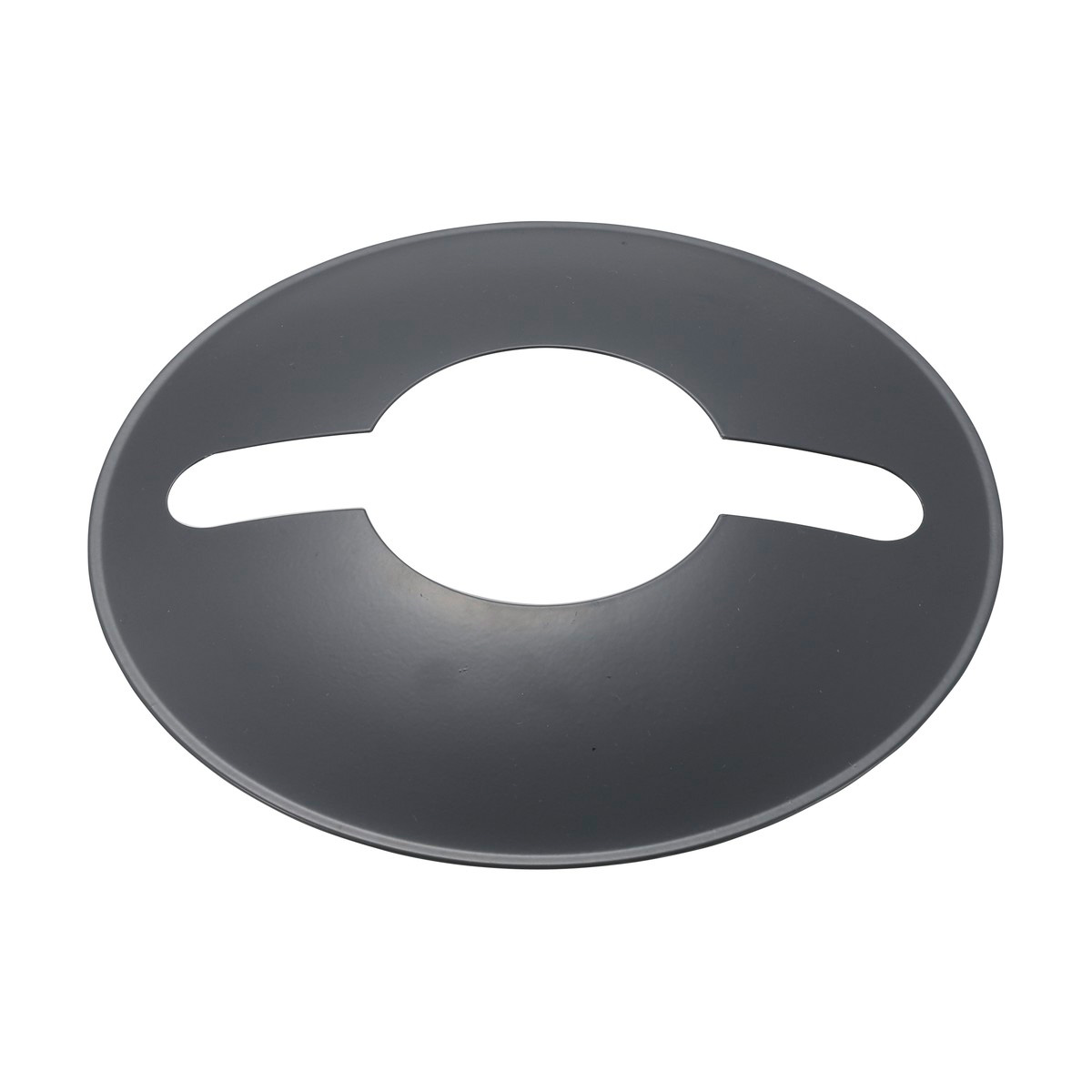 Dark-gray metal oil-lantern shade (medium size) photographed on a white background.