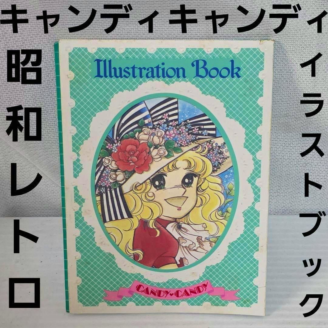 Front cover of the illustration book showing a colored portrait of Candy Candy wearing a hat with flowers and the title "Illustration Book".