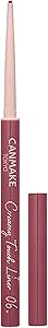 Canmake Creamy Touch Liner 06 Foggy Plum eyeliner pencil with its cap placed beside it.