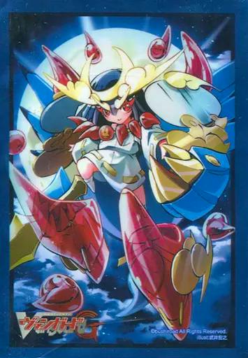 Front of a card sleeve showing Tsukuyomi (ツクヨミ) artwork from Cardfight!! Vanguard with a moonlit blue background.