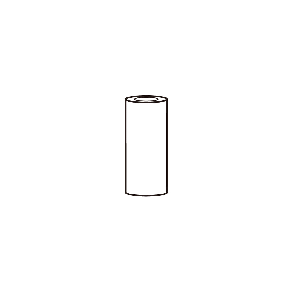 Line drawing of a cylindrical silicone tube for a Catit Pixi smart fountain.