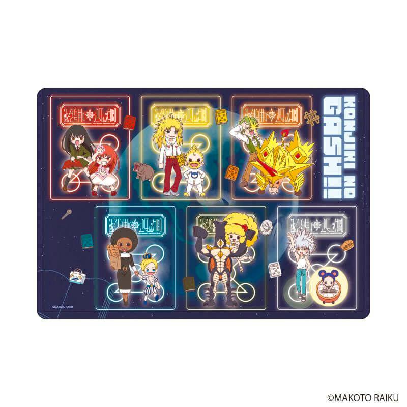 Front of the character clear case showing multiple Konjiki no Gash!! characters in colorful panel illustrations.