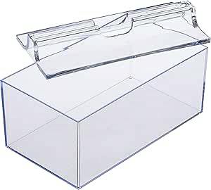 Clear Cho-Pura Kogyo rectangular clear plastic medium-format paper towel case with a hinged flip-top lid.