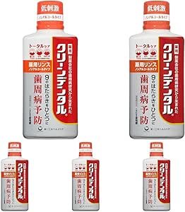 Front view of a Clean Dental Medicated Rinse bottle (15.2 fl oz / 450 ml) with red and white labeling.