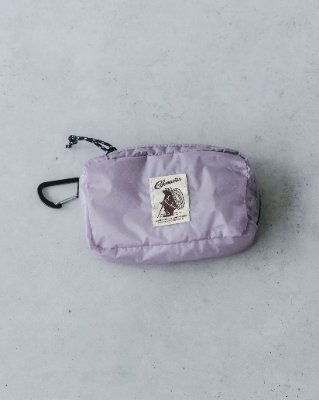 Single lavender Cobmaster rectangular nylon pouch with a logo patch and black carabiner on a gray background.