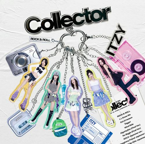 Front cover artwork showing the title "Collector" above necklace-style charm cutouts featuring photographed figures and retro items.