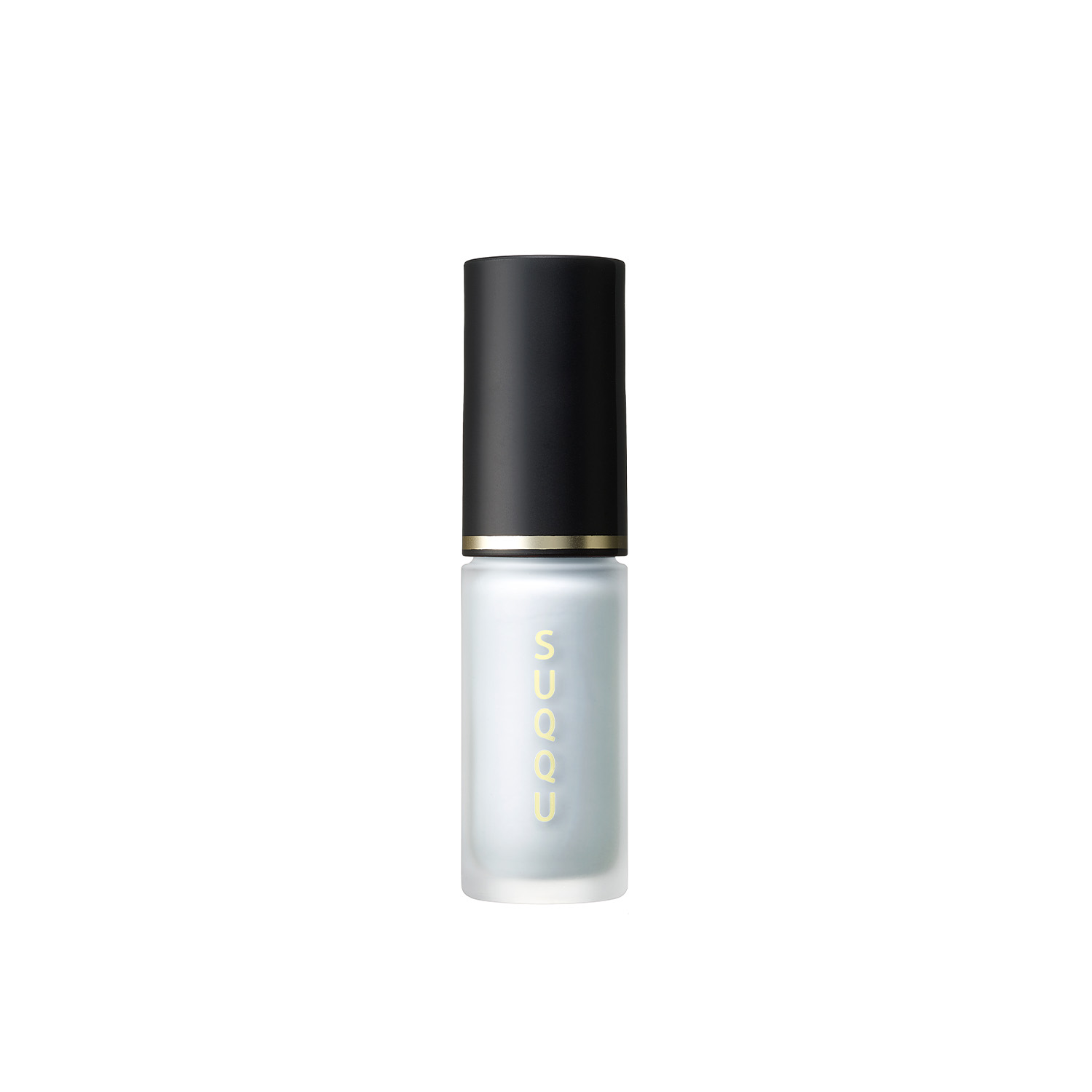 Frosted cylindrical bottle with a black cap and SUQQU logo showing the eye shadow product.