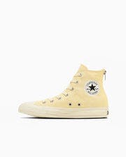 Side profile of an off-white ALL STAR BACKZIP HI high-top canvas sneaker on a white background.