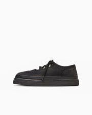 Side view of a black ALL STAR COUPE BATEAU AK OX low-top shoe on a white background.