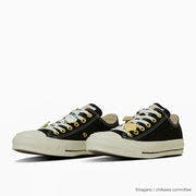 Pair of black canvas low-top sneakers (ALL STAR GD OX / CHIIKAWA) shown on a white background.