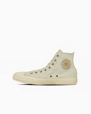 Side view of an All Star Gold Logo Patch high-top sneaker on a white background.