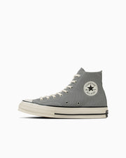 Grey high-top canvas All Star LGCY HI sneaker shown in side profile on a white background.