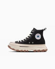 Side view of a black All Star Trekwave Hi canvas high-top sneaker on a white background.