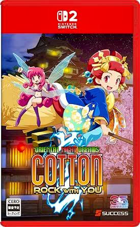 Nintendo Switch game cover art showing two illustrated characters in front of a Japanese-style building and the title "COTTON ROCK WITH YOU".