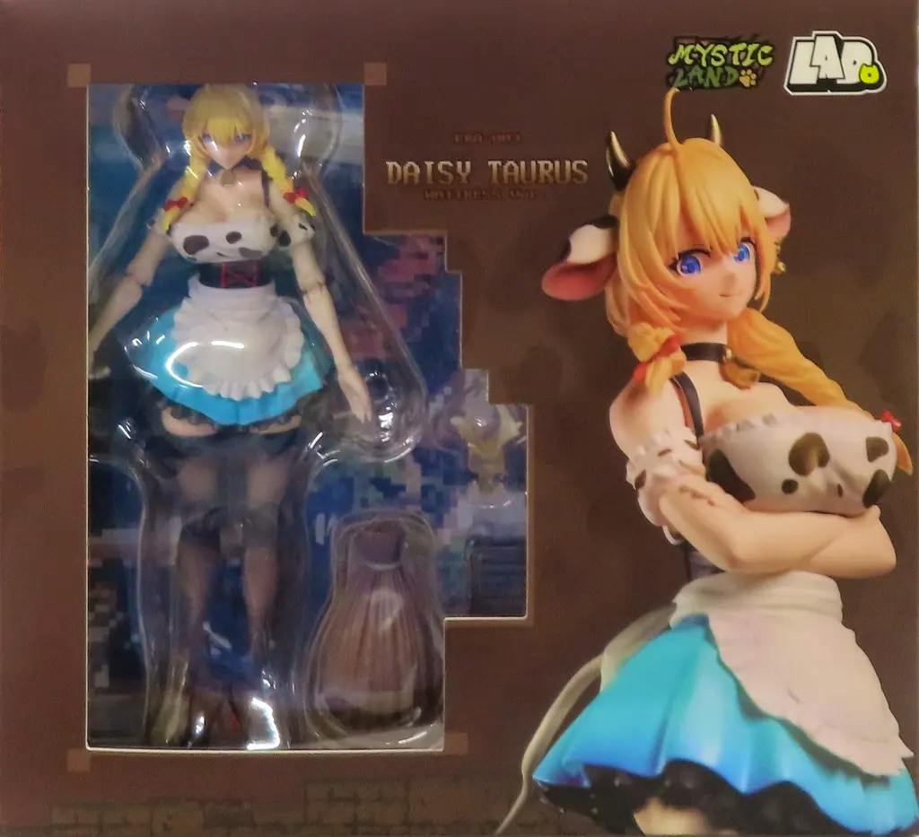 Packaged Daisy Taurus (Waitress Ver.) 1/12 action figure visible through the window box with character artwork printed on the right.