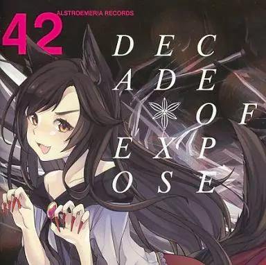 Front cover art of the CD 'DECADE OF EXPOSE' by Alstroemeria Records showing illustrated female character and the album title.