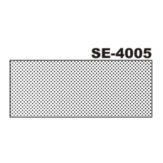 Rectangular halftone dot screen pattern labeled SE-4005 representing the デリータースクリーン product.