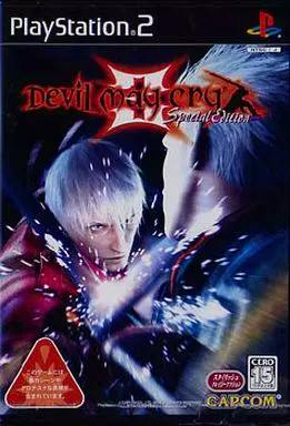 Front cover art of the PlayStation 2 game Devil May Cry 3 Special Edition showing the game's title and a character portrait.