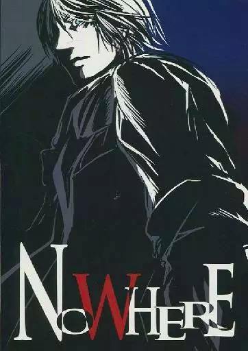 Cover illustration showing a monochrome drawn character looking over their shoulder with the title "NOWHERE" on the comic book cover.