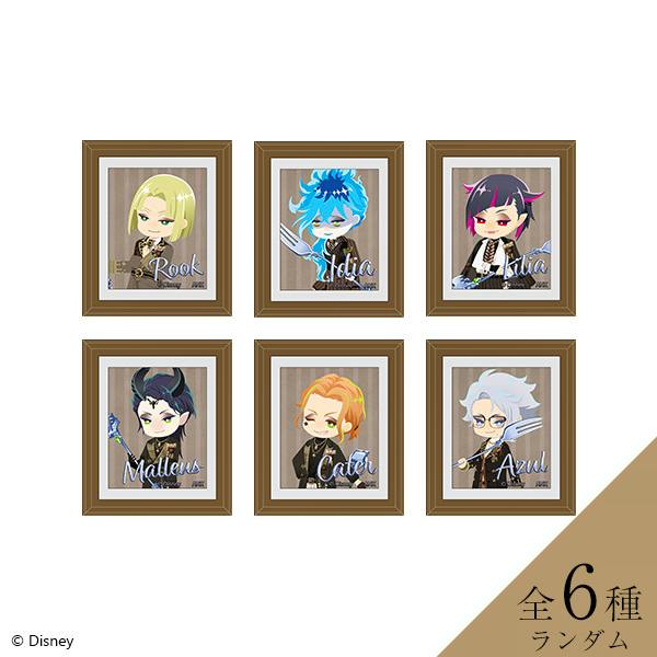 Six framed chibi character magnet illustrations from Disney Twisted Wonderland arranged in two rows.