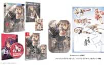 Switch game box and cartridge with the Amazon.co.jp limited acrylic diorama stand and original design can badge displayed.